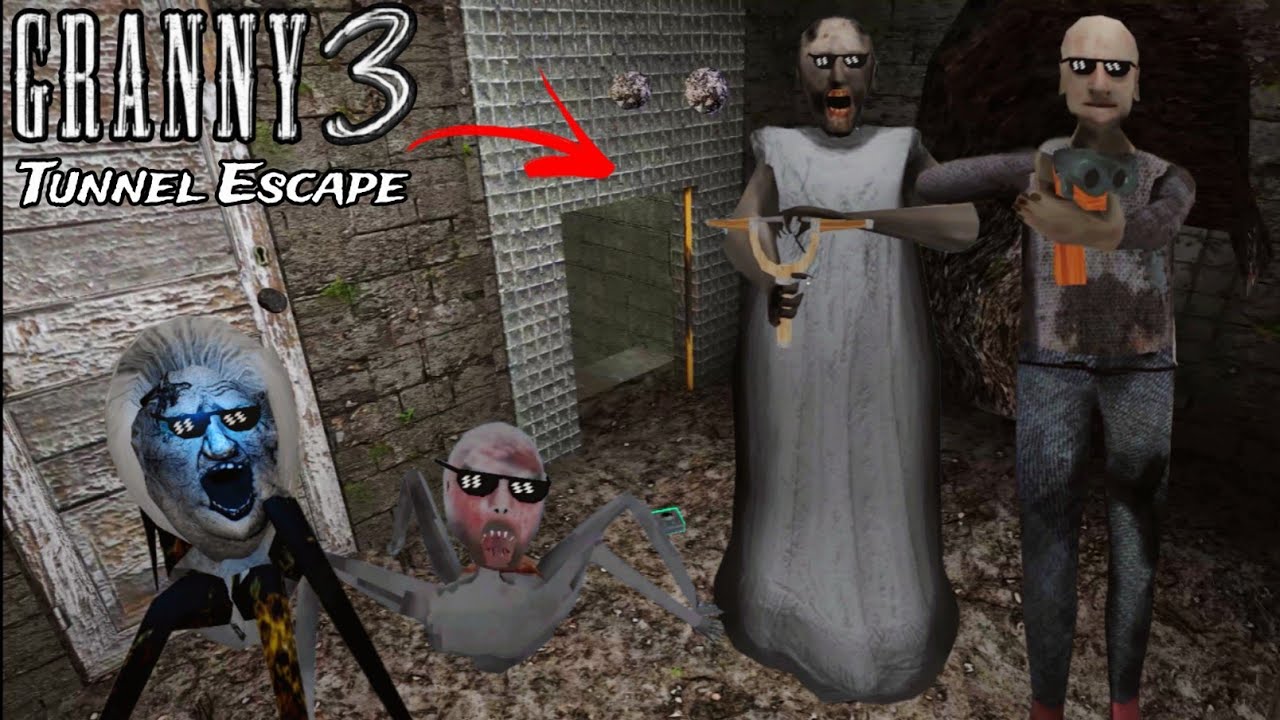 New Tunnel Escape with Angelene Spider and Slendrina Child in Granny 3 New Update Enhanced