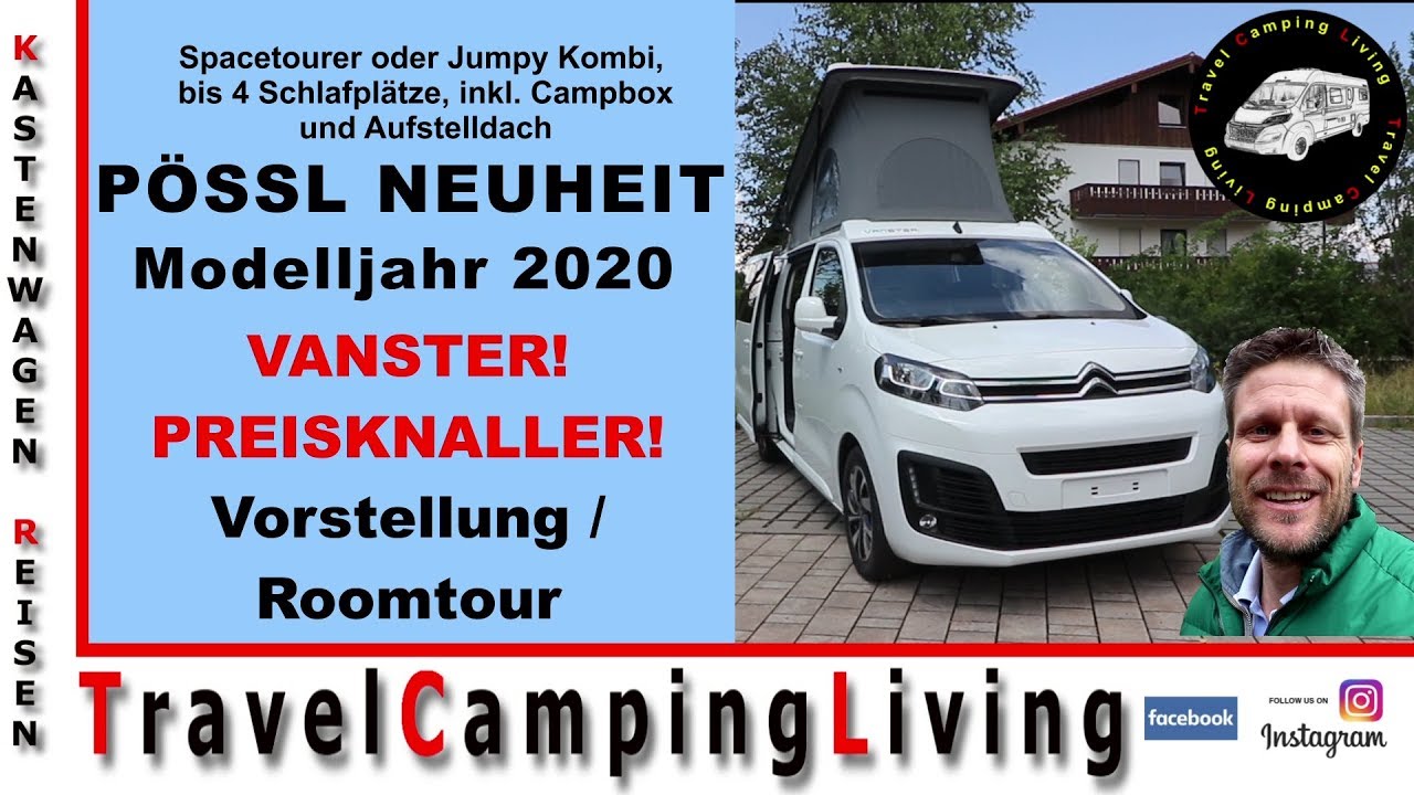 Pössl VANSTER! | Neuheit Modelljahr 2020 | Spacetourer oder Jumpy Kombi mit Campbox,  Campingbus