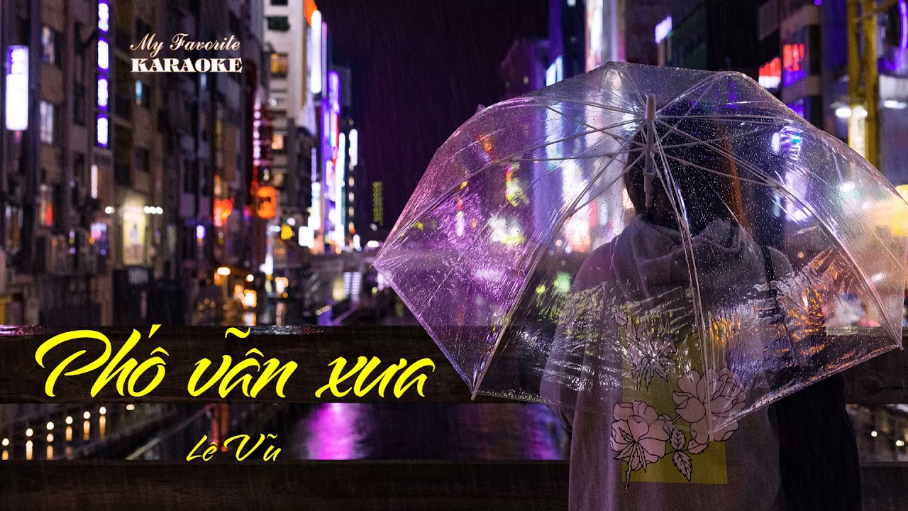PHỐ VẪN XƯA - Lê Vũ - Karaoke - Tone Nữ (Dm)