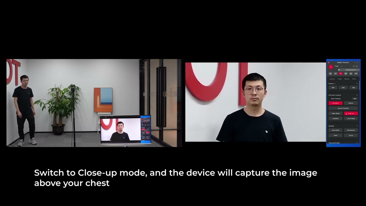 OBSBOT Tiny 2 AI Auto Tracking Modes