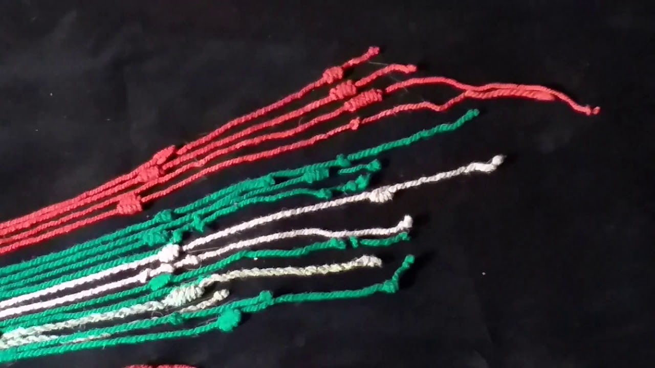 Elaboración de  un quipu inca o kipu inca