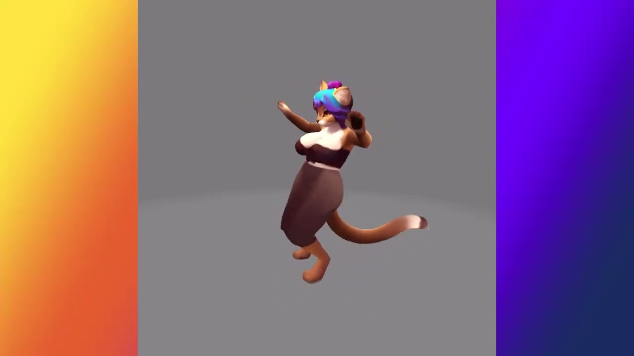 Curvy Cat Dancer VRChat Avatar