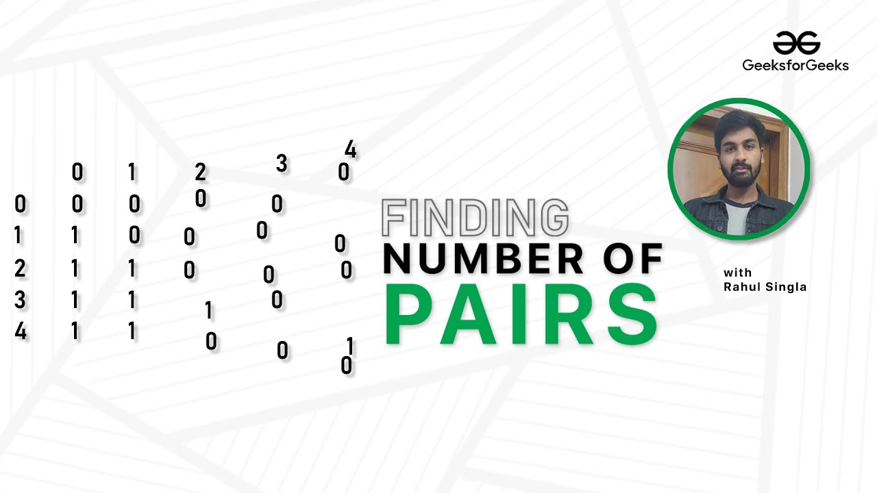 Finding Number of Pairs | Data Structures & Algorithms | Programming Tutorials | GeeksforGeeks