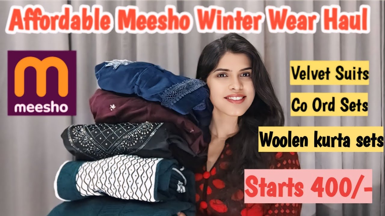 🥰 *Huge* Meesho Woolen Kurta Set 400Rs ✨ Meesho winter Wear Haul ✅ Meesho Kurta Sets under 1000💕