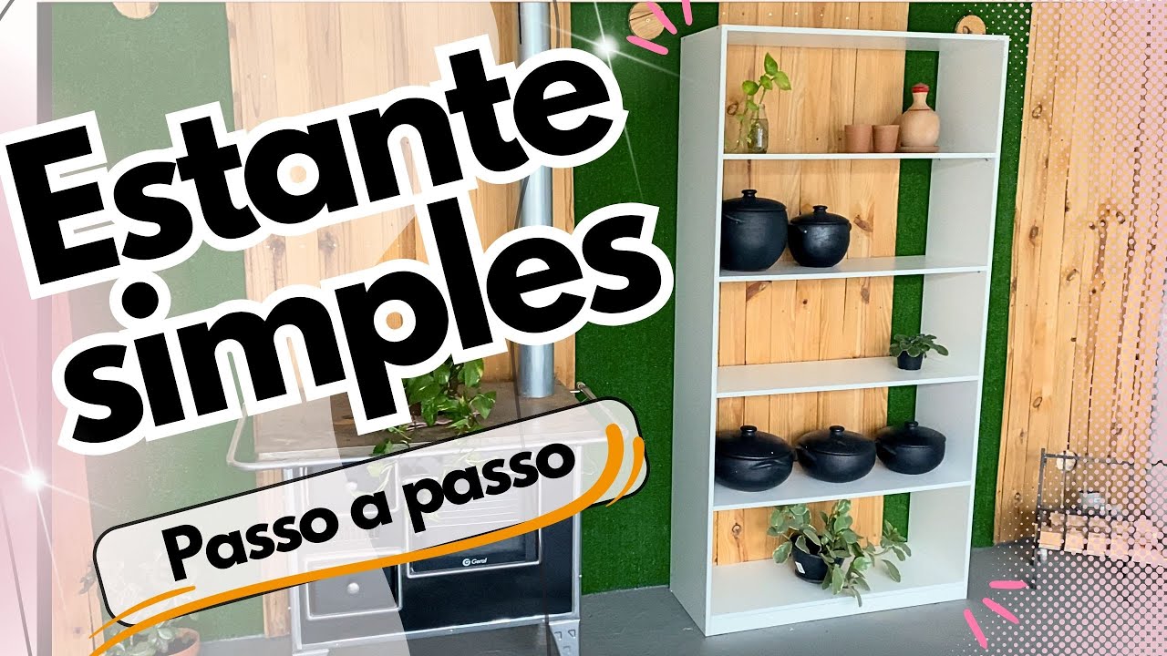 Fiz uma estante com madeiras de MDF. Muito simples (como fazer) DIY.