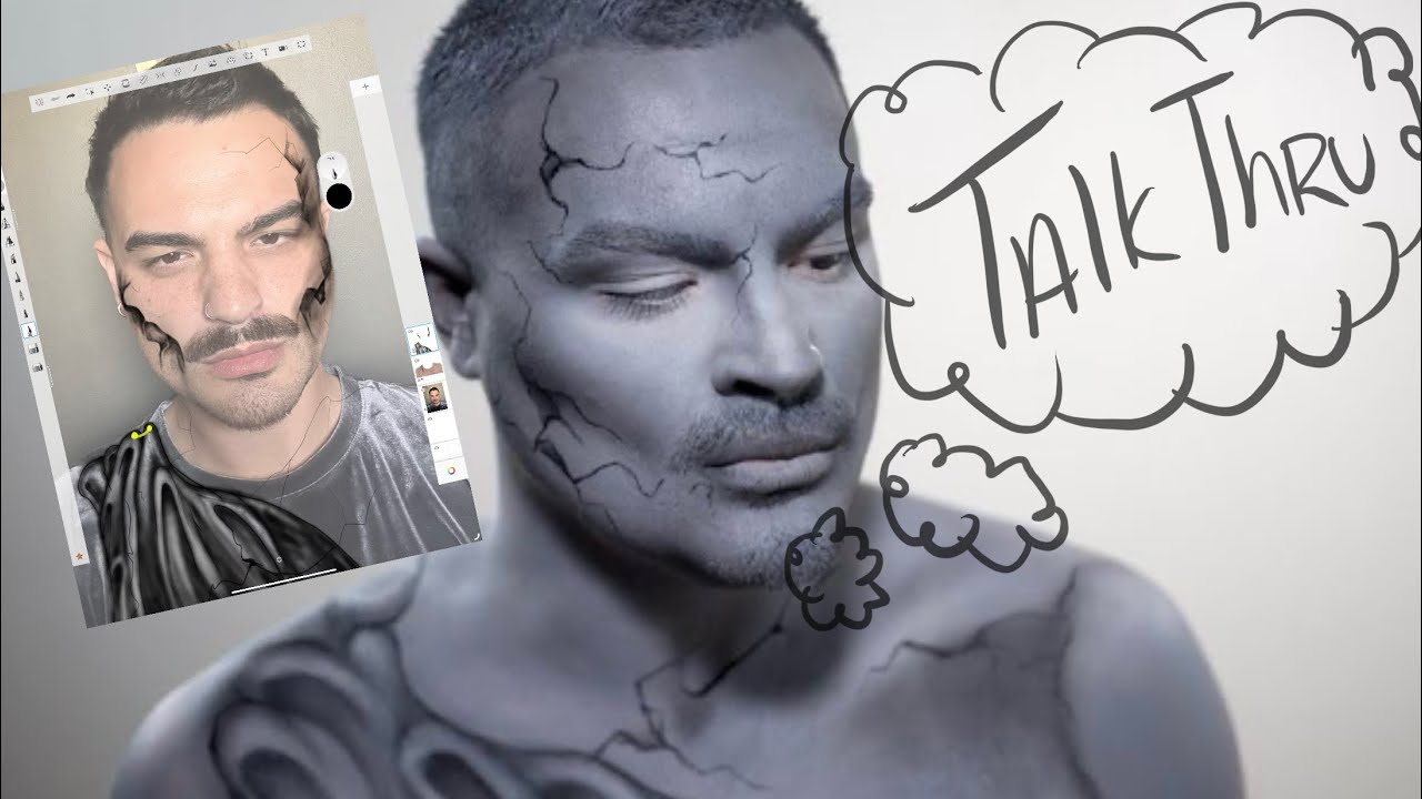 Sketchpad to Final Look | Start to Finish Drawing my Statue Makeup Tutorial