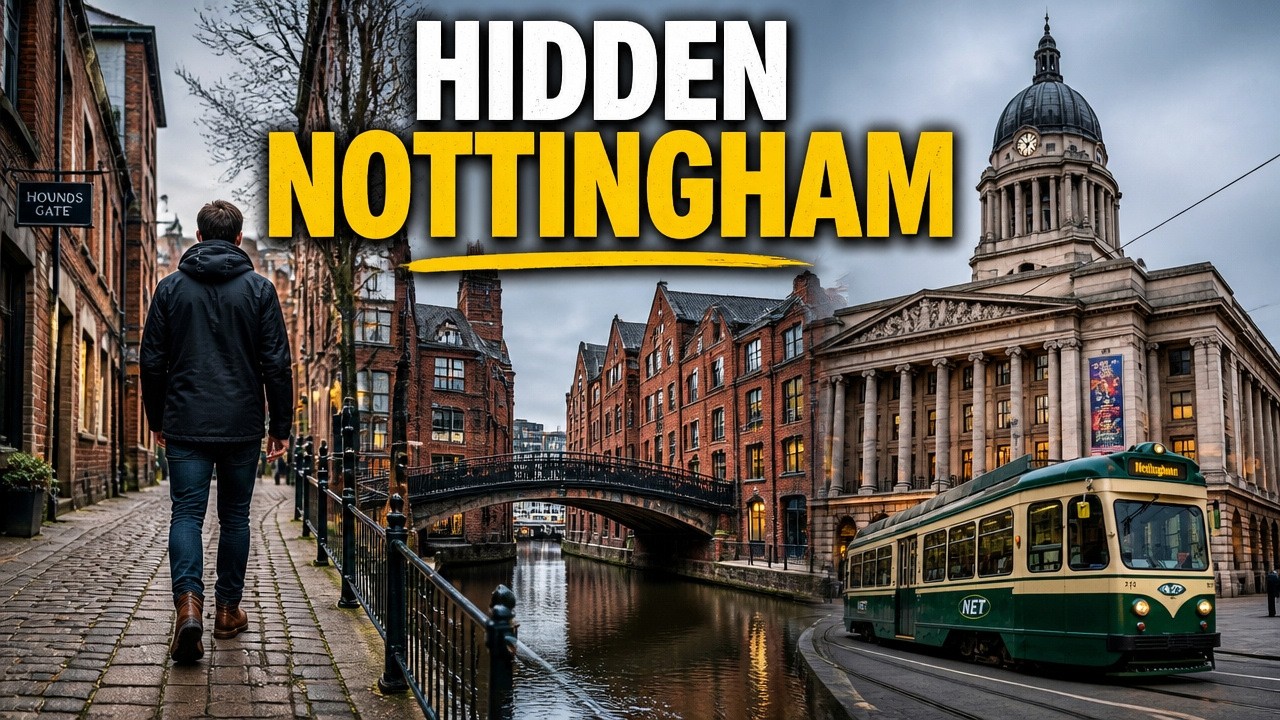 Experience Nottingham Canals & City Centre Walk | 4K HDR