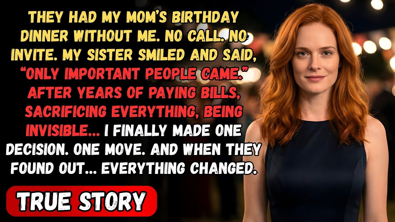 My Sister Said “Only Important People Came”… But What I Did Shocked Her