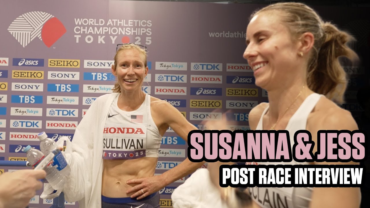 Brooks Duo Shines at Tokyo World Championships | Susanna Sullivan & Jess McClain Post-Race Interview