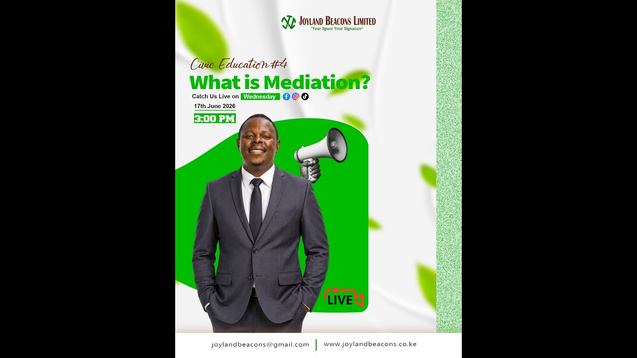 LIVE Civic Education on Mediation | Understanding Land Dispute Resolution in Kenya