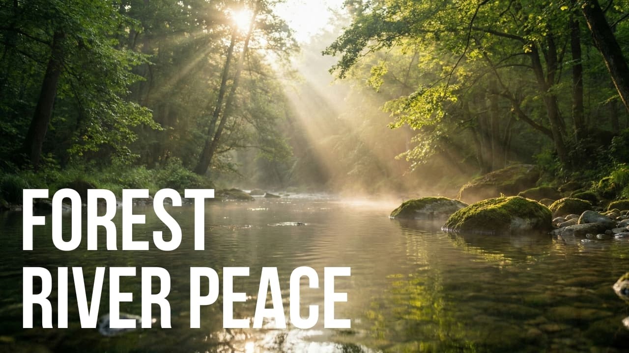 Early Morning River Flow ASMR #calmcreek   #riverflow   #morningasmr   #natureasmr