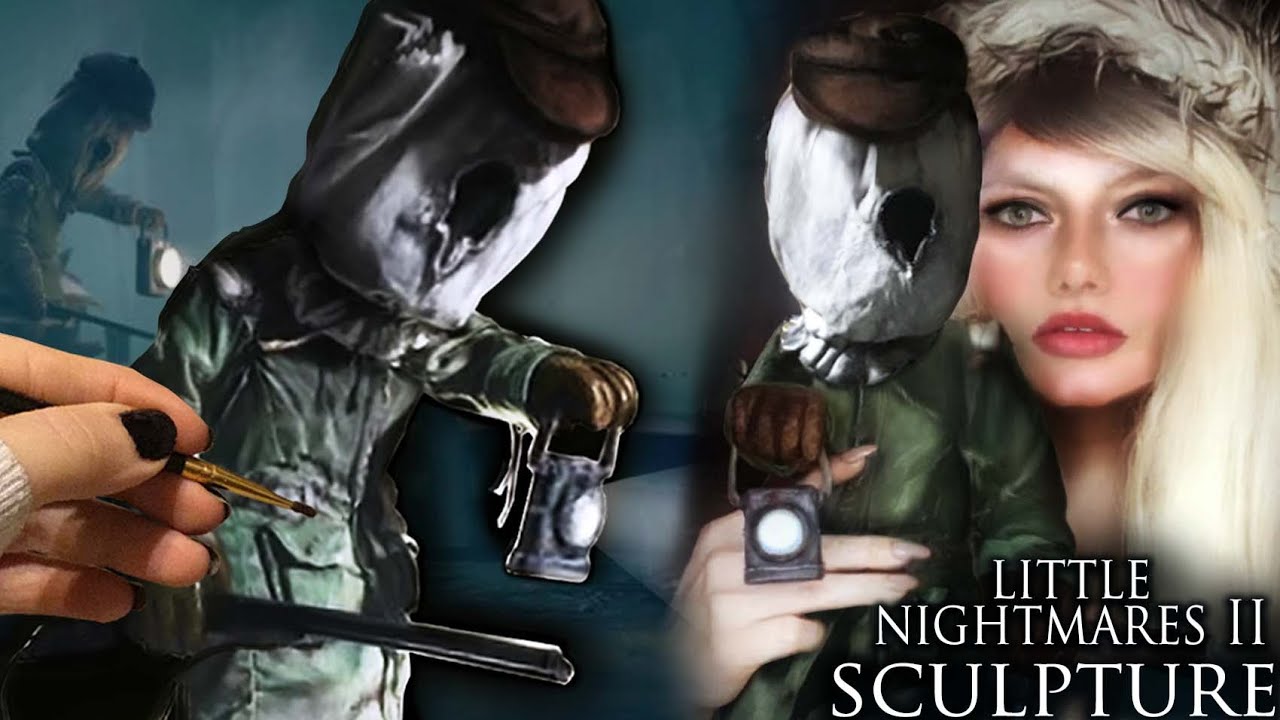 Sculpting The Hunter Little Nightmares 2, Hunter Face Reveal, Sculpture, Polymer Clay, Art, DIY