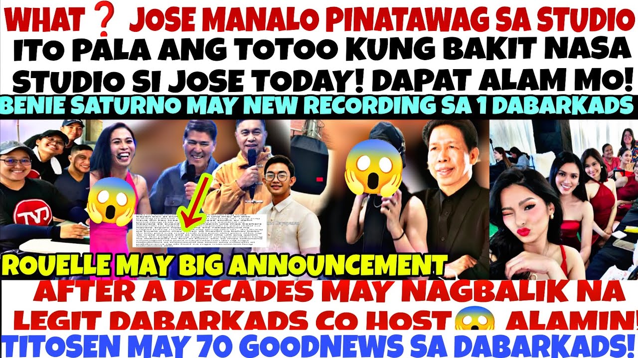 SHOCK😭 JOSE PINATAWAG SA STUDIO I2 PALA KATOTOHANAN NIREVEAL😱BENIE SATURNO MAY PASABOG SA DABARKADS