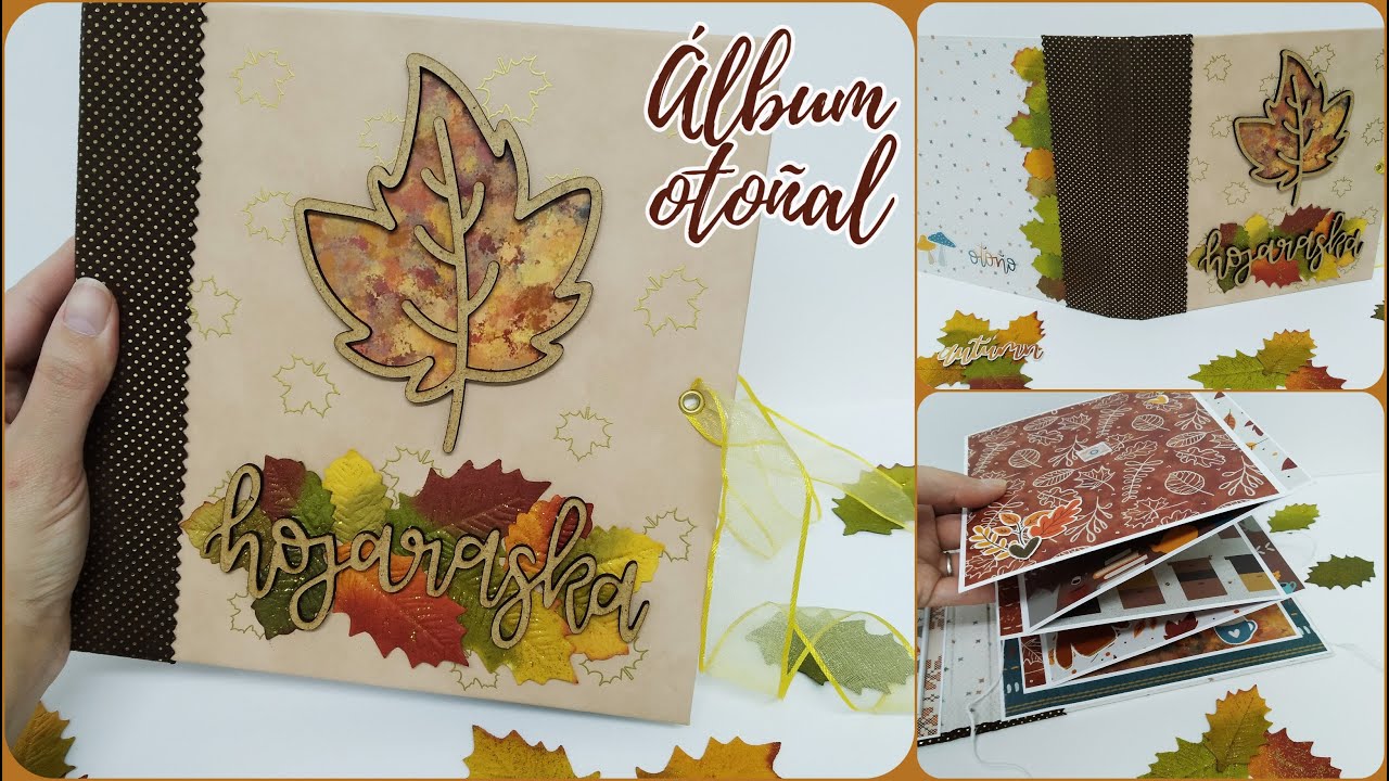 TUTORIAL ✂️ Álbum Otoñal muy FÁCIL con mucha CAPACIDAD - Scrapbooking para principiantes 😊