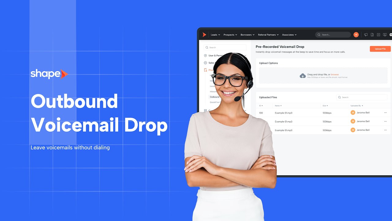 Outbound Voicemail Drop — Save Time with Pre-Recorded Voicemails in Shape | CRM Training