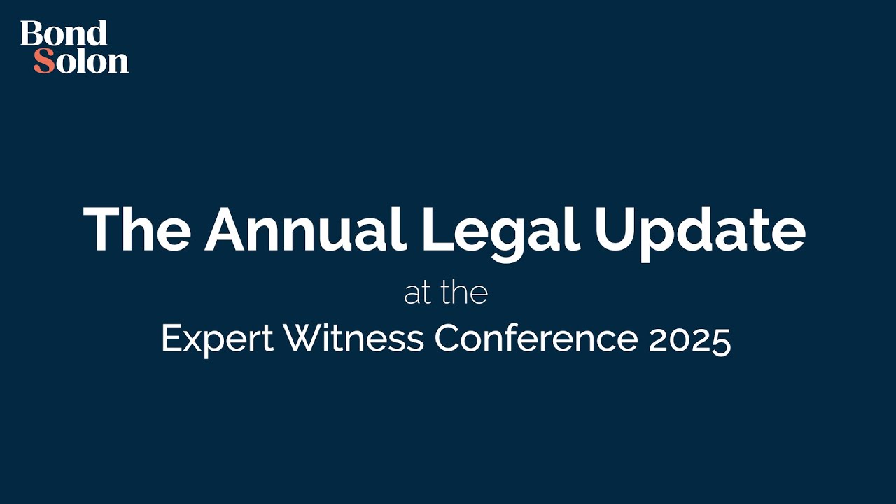 The Annual Legal Update at the Expert Witness Conference 2025