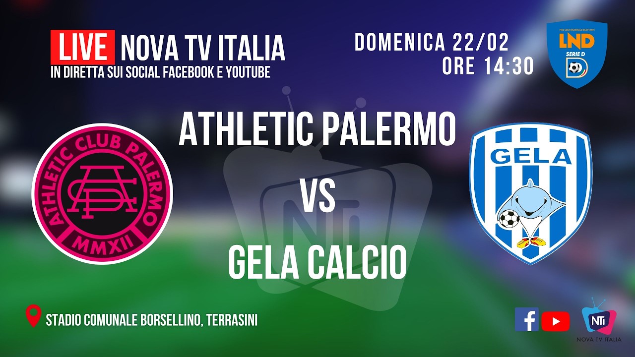 [LIVE] Serie D (Girone I): ATHLETIC CLUB PALERMO vs GELA CALCIO