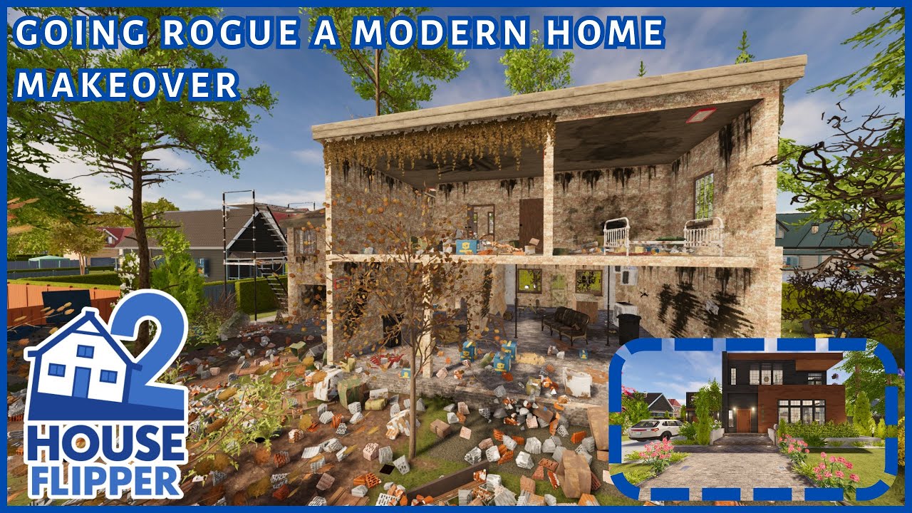 Going Rogue a Modern Home Makeover | House Flipper 2 (custom job, community content)