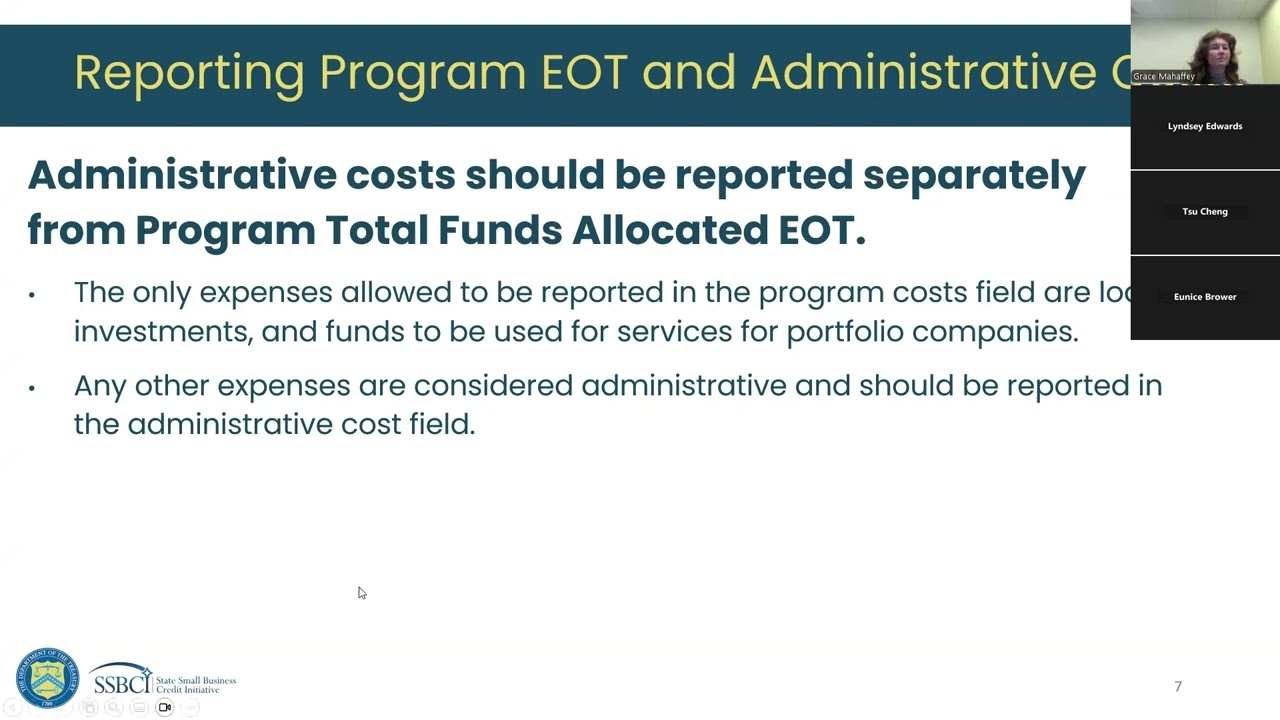 SSBCI Capital Program Quarterly Report Training