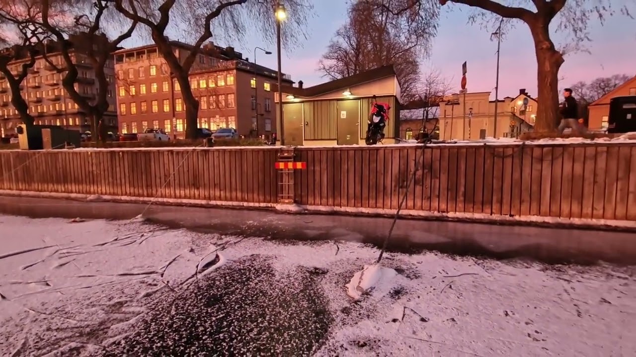 River water was Ice, Stockholm Sweden 