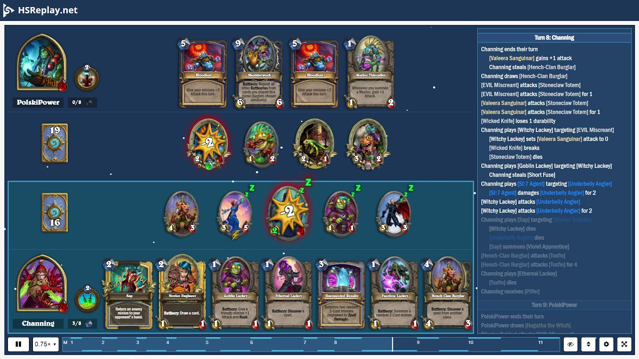 ProGaming - Hearthstone, Tempo Rogue(3) vs Murloc Shaman(3) by PolskiPower and Channing, Ranked -...