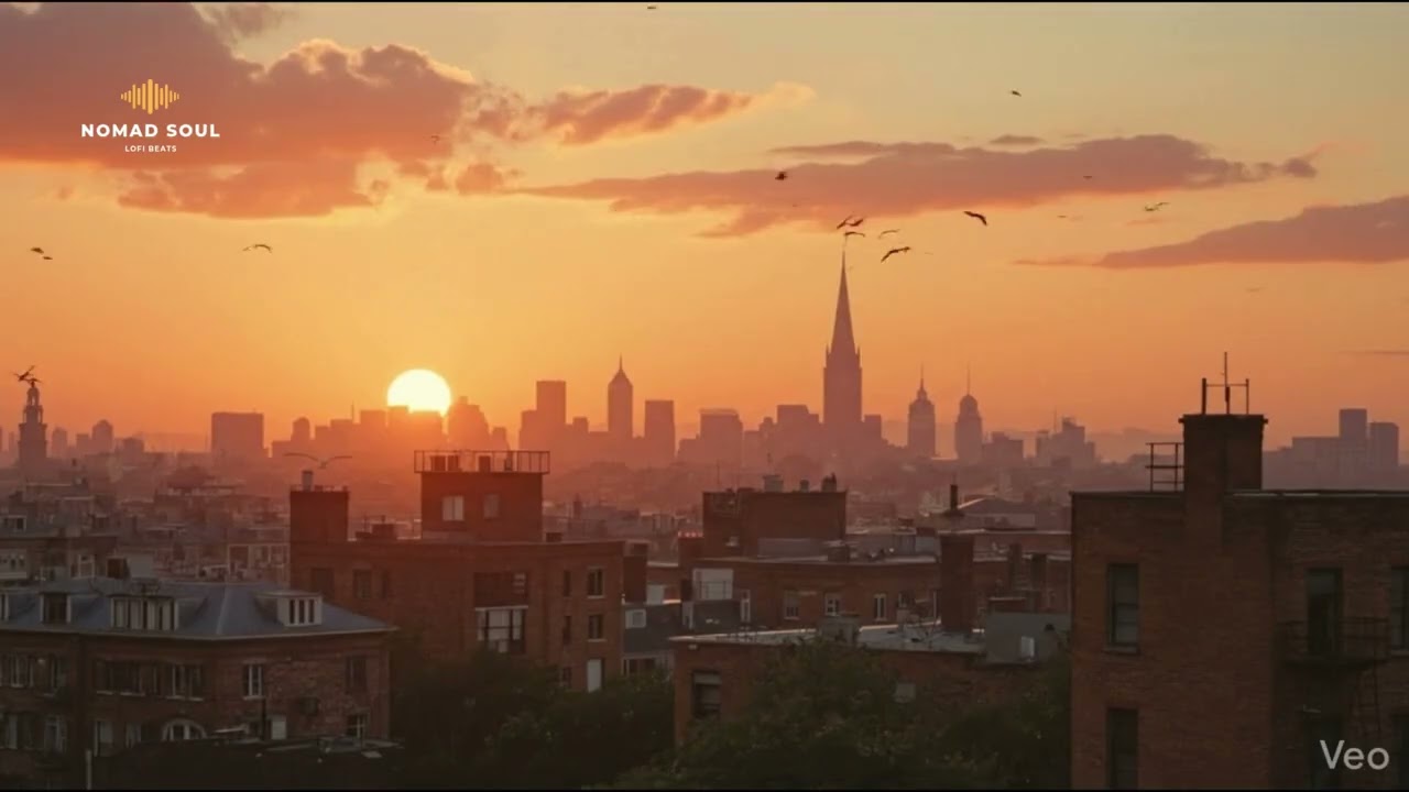 Golden Hour Glow ✦ Lofi Study Beats for Skyline Daydreams • NomadSoul (1 Hour)