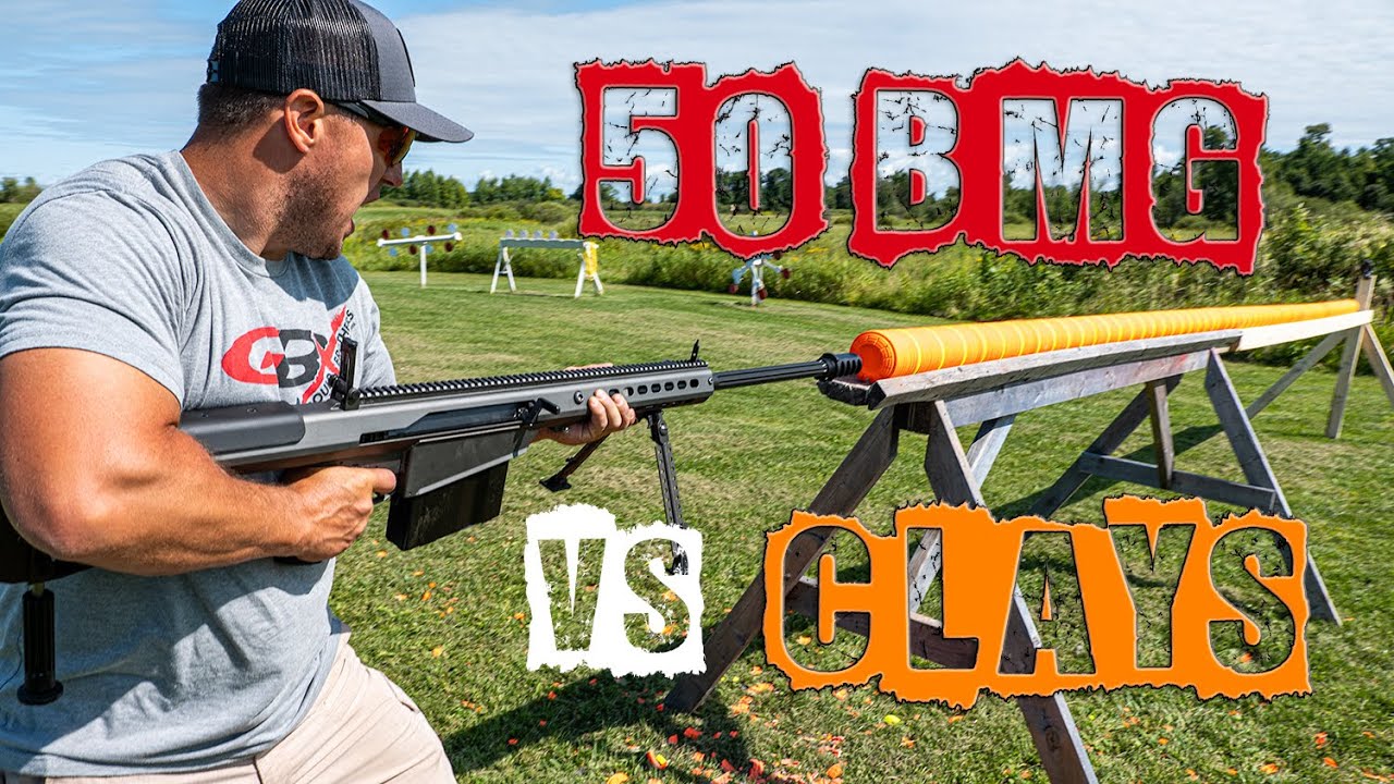 50 BMG vs Clays 💥 How Many Will It Shoot Through? | Gould Brothers
