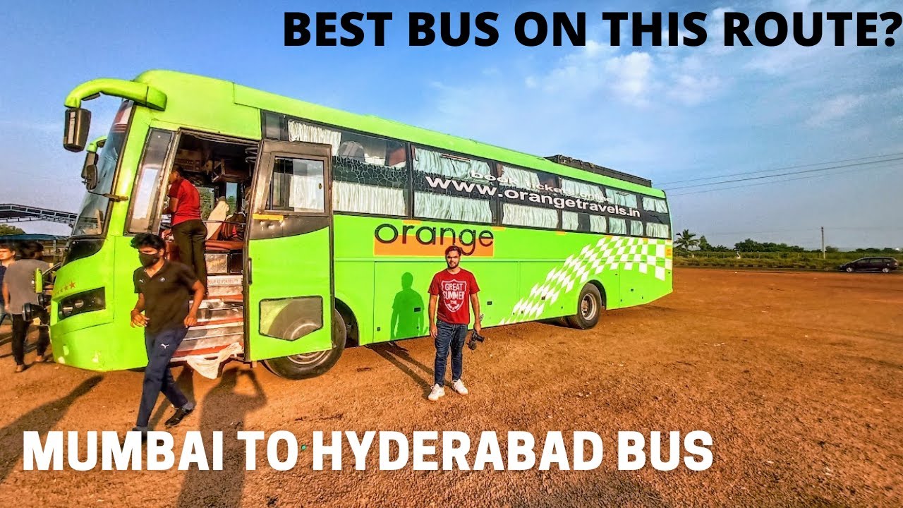Mumbai to Hyderabad 700Kms Bus Journey in AC Sleeper Bus | Orange Tours and Travels AC Sleeper
