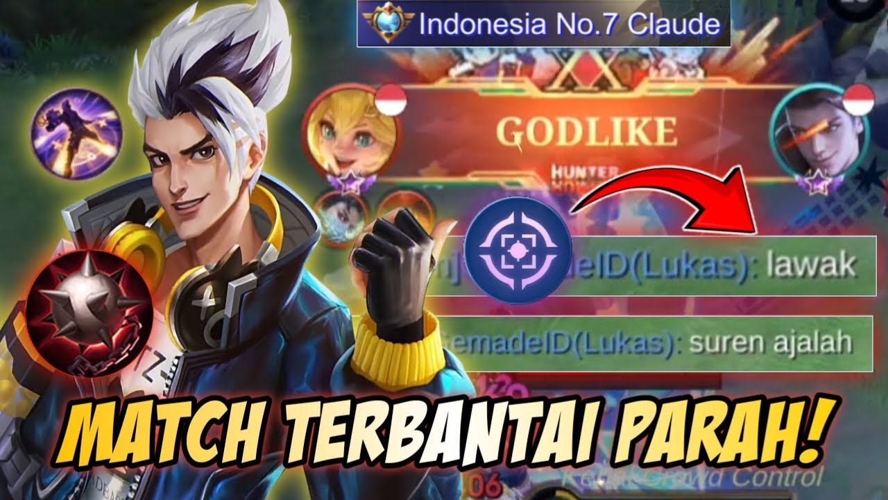 LAWAK SURREND AJA LAH? KOCAK! LU AJA SANA SENDIRI YANG SURREND! | TOP GLOBAL CLAUDE - MLBB