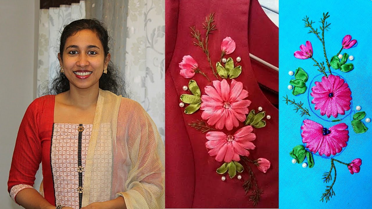 Designer Churidar with Ribbon work | Easy way of doing ribbon work | Malayalam