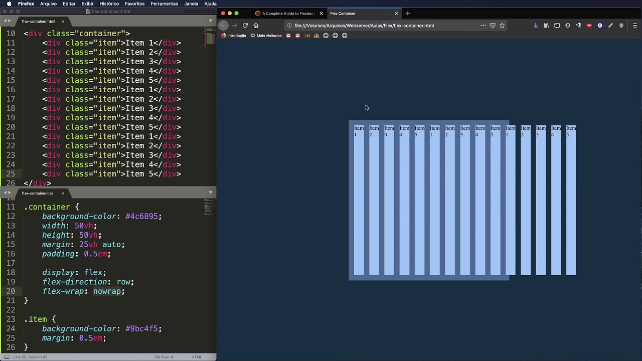 HTML e CSS - Layouts utilizando FLEX - Container (parte 1)