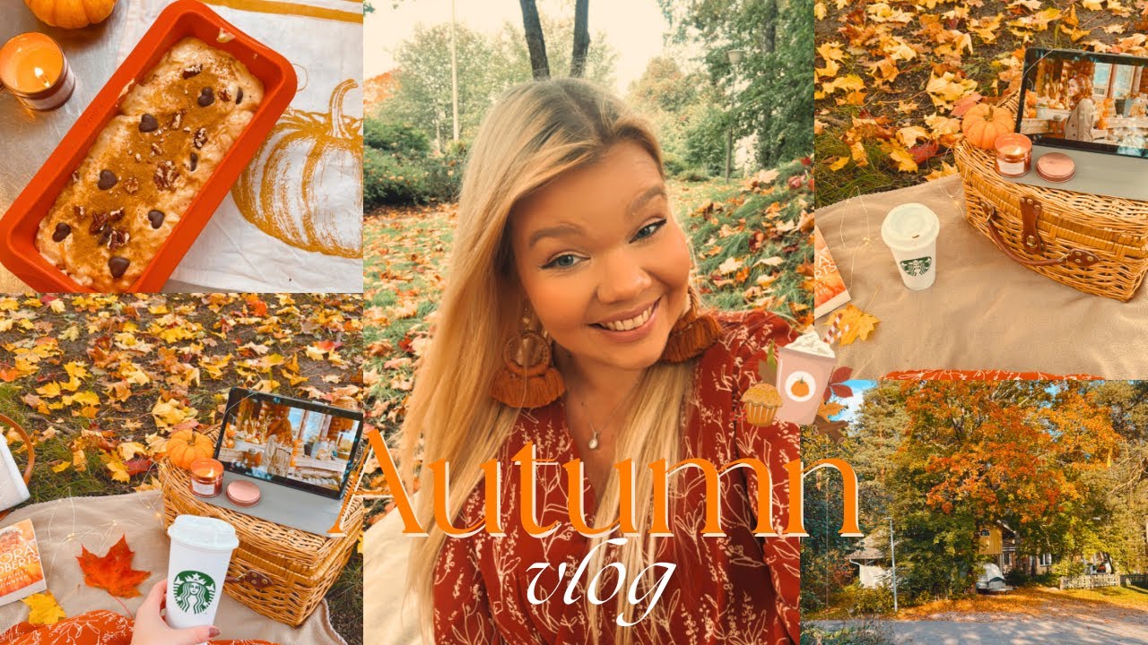 SYKSY VLOGI 🧡✨🍁 Syksy Picnic & Pumpkin Spice banaanileipä resepti