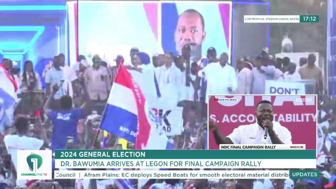 🚨 Dr. Bawumia Arrives at NPP Final Rally in Legon Park – The Crowd Goes Wild! ⚡️🔥 #GhanaPolls2024