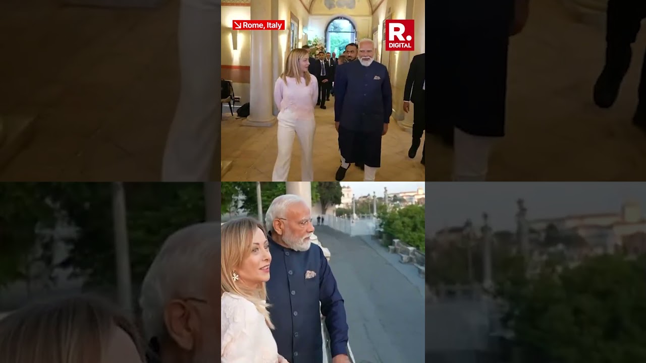 PM Modi Meets Italian PM Giorgia Meloni in Rome