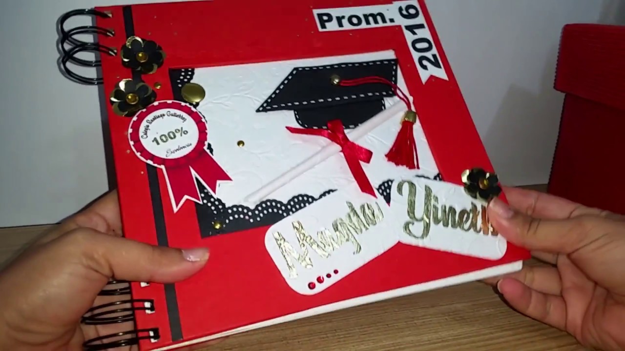 Libro de Firmas y Caja para Lluvia de Sobres - Temática Grado (Scrapbook)