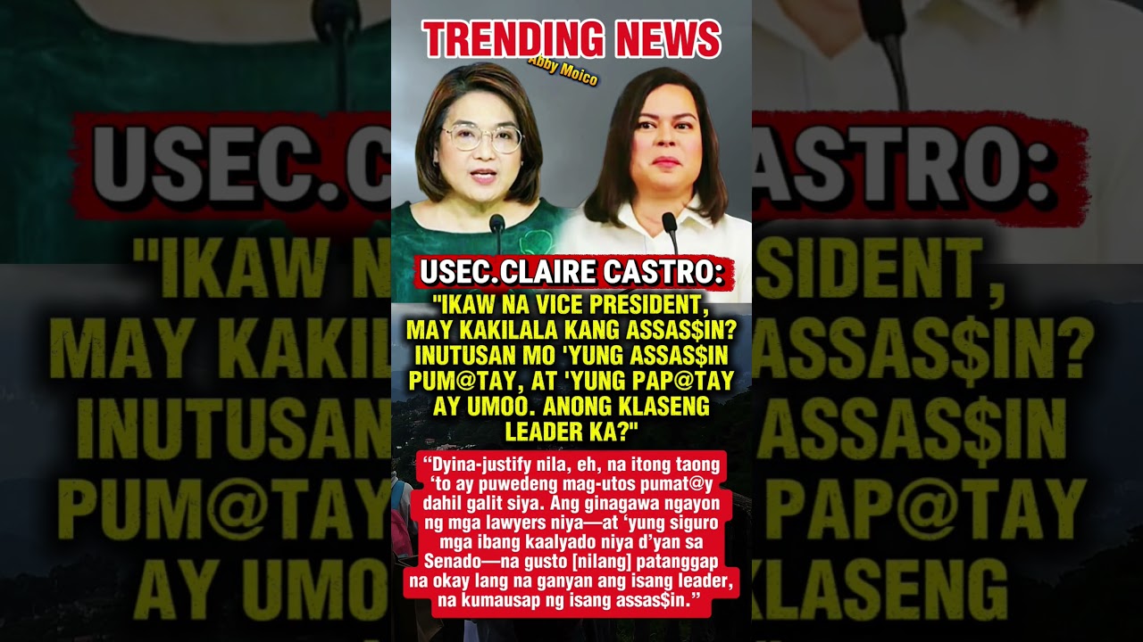 CLAIRE CASTRO TO VP SARA DUTERTE #shorts