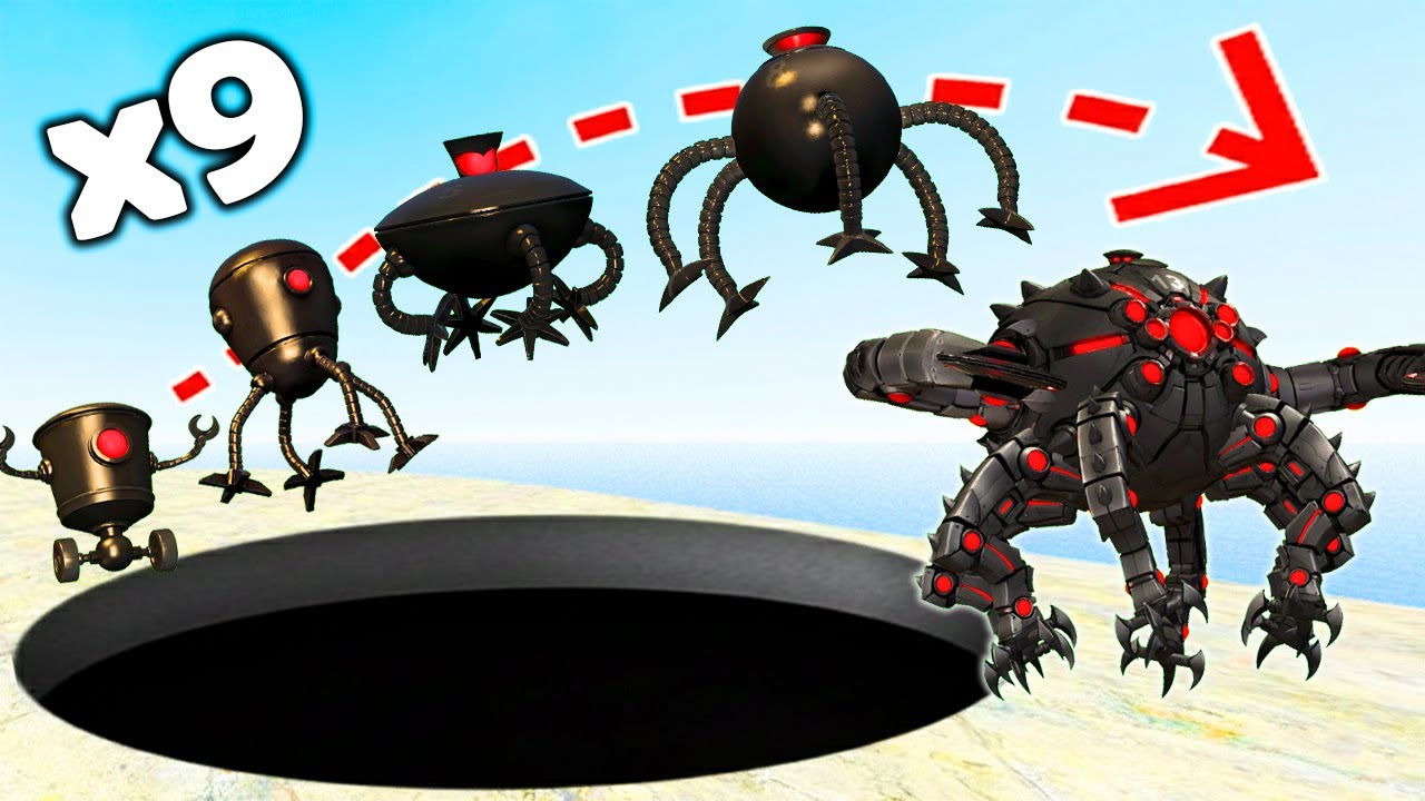 Who has the Longest Jump in Omnidroid Robot ? Garry's Mod Gameplay Showcase