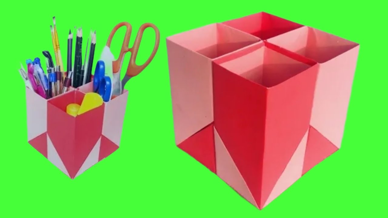 DIY pen stand / How to make pen stand with paper / DIY school supplies / Easy school craft 