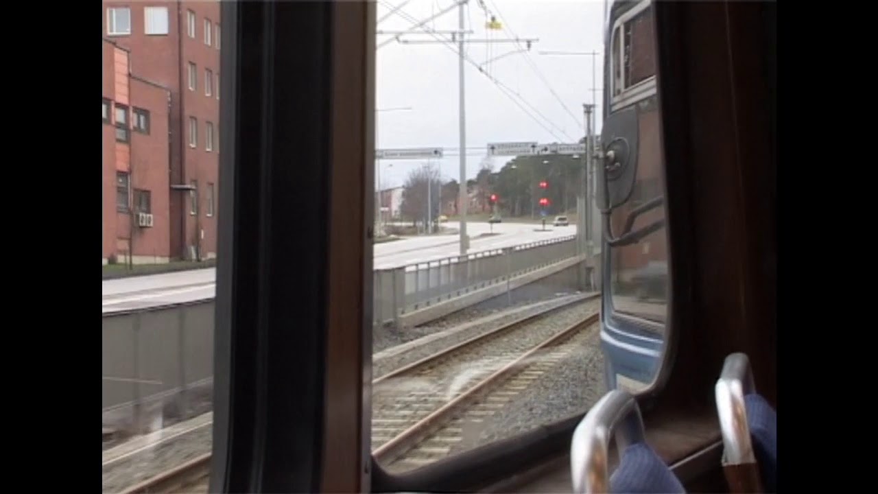Spårvagn A30 trafikerade Tvärbanan 2001