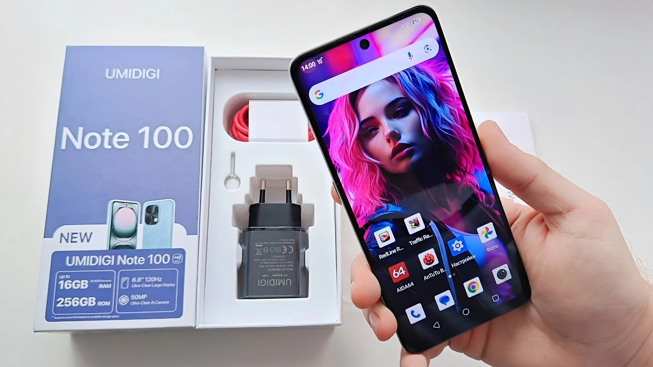 UMIDIGI Note 100 с NFC Стильный смартфон с плавным 120 Гц экраном