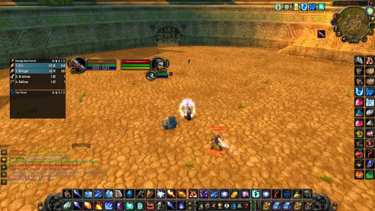 WoW HC - Lame 2v1 59 rogue ded