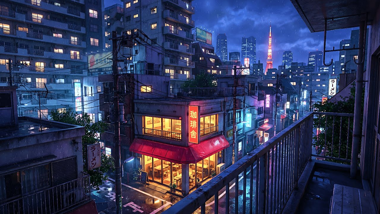 Rainy Night in Tokyo in the 80s ☔ Lofi Music for Studying, Focusing & Relaxing