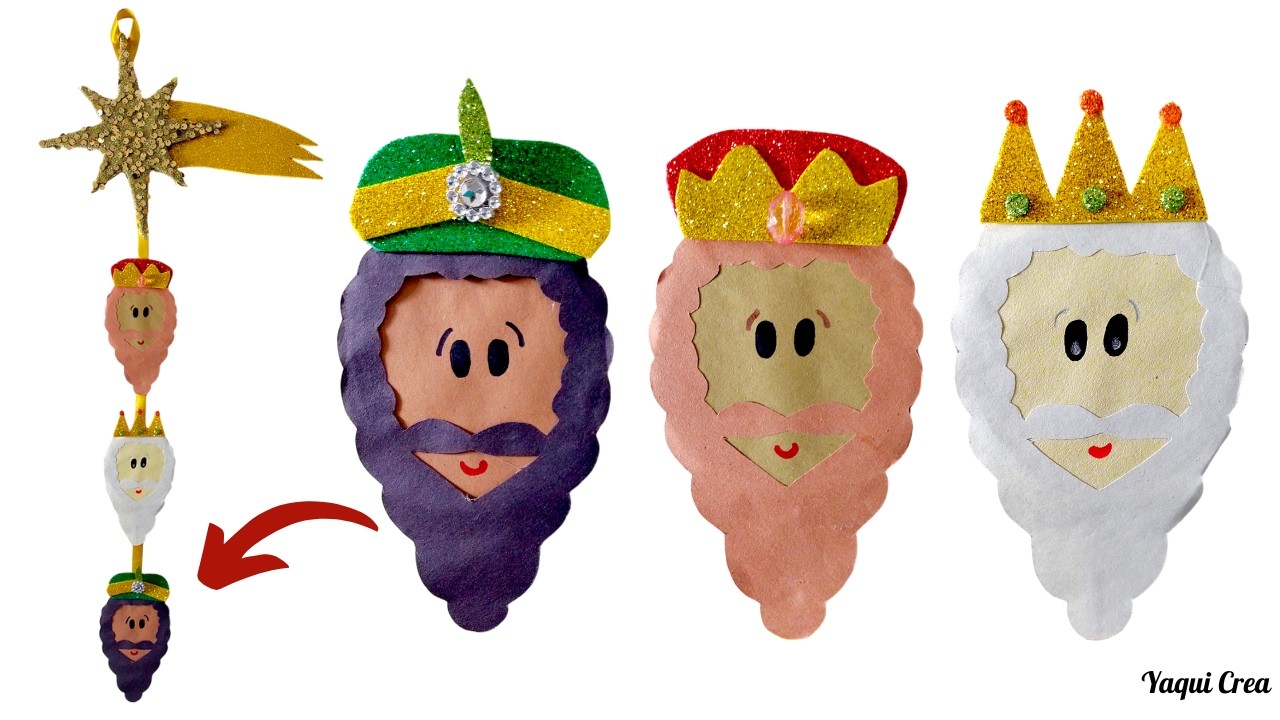 🌟 Idea de ADORNO de LOS REYES MAGOS para Colgar en la Pared 🎁