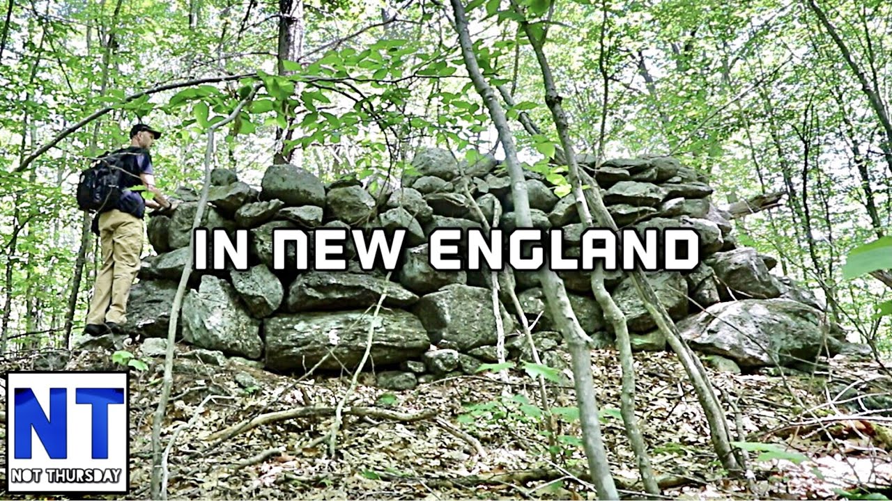 Exploring the deserted colonial farms of New Englands past & finding old cellars & stone walls