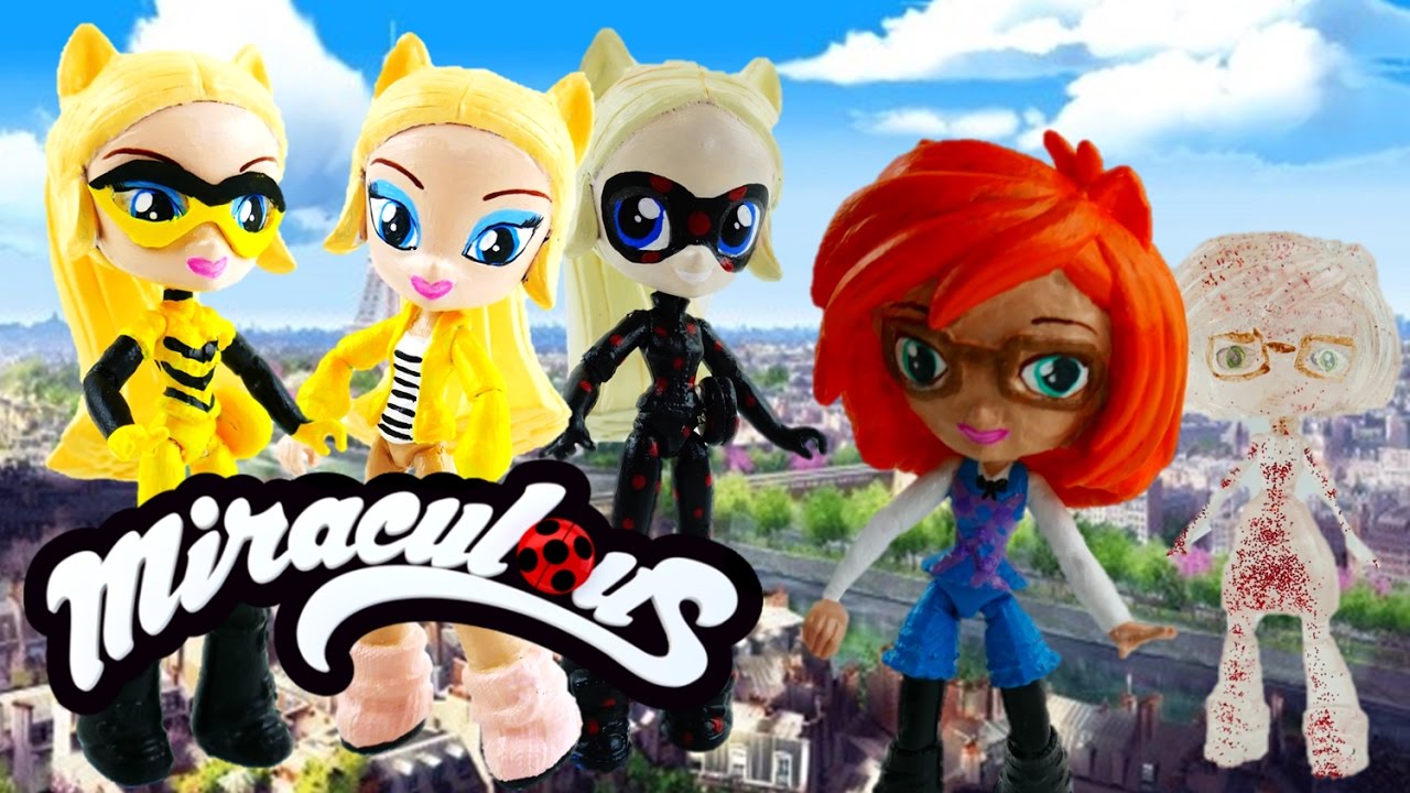 Compilation - Miraculous Ladybug Chloe Queen Bee Antibug Sabrina Vanisher Transformation