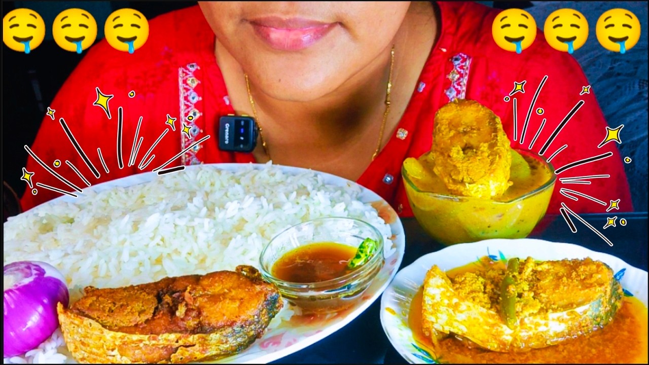ASMR EATING: ILISH THALI..Ilish Vapa,Ilish Bati Vate, Sorshe Ilish.. BIG BITES .. MUKBANG EATING