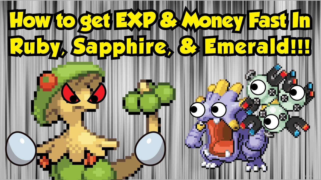 ЛУЧШЕЕ МЕСТО ДЛЯ ПОПОЛНЕНИЯ ОПЫТА В POKEMON RUBY, SAPPHIRE и EMERALD!!! + Неограниченные деньги!