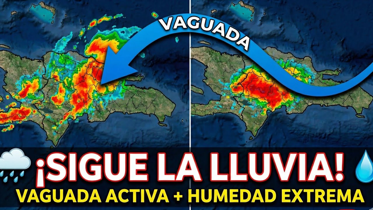 ​⚠️ &iexcl;ALERTA DE VAGUADA! Lluvias continuar&aacute;n en Puerto Rico y R. Dominicana