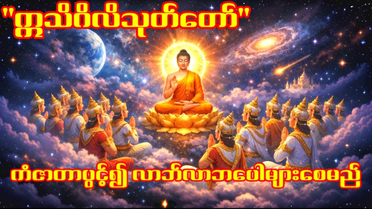 စကြ်ာဝဠာကုဋေတစ်သိန်းထိ အမိန့်အာဏာပျံ့နှံ့တဲ့ ၊နတ်ဗြဟ္မာတွေနှစ်သက်တဲ့ ဤသုတ်တော်ကိုနာယူပါ