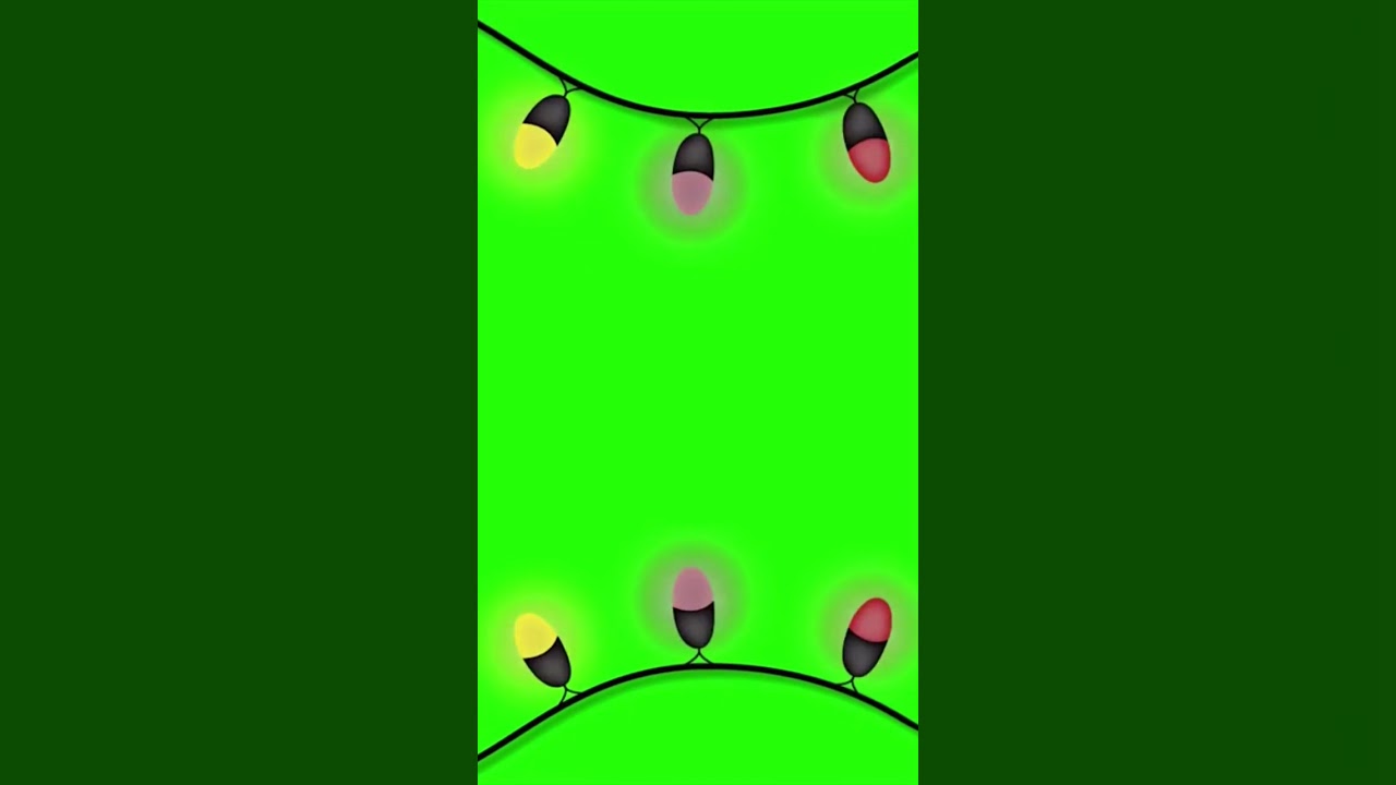 Christmas Multi Color String Lights - Green Screen
